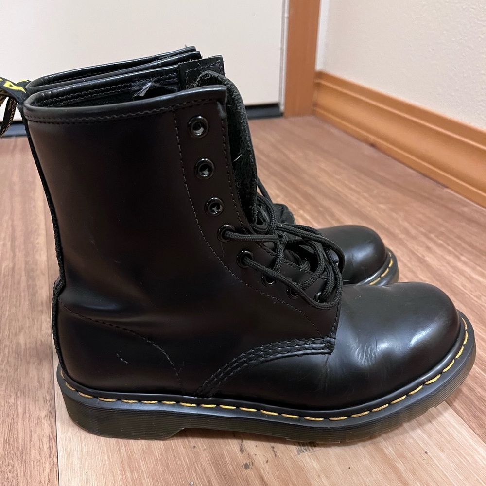 Dr. Martens black combat boots